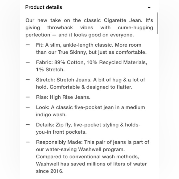 Gap High Rise Vintage Slim Jeans - Picture 6 of 8